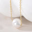 1 Piece Simple Style Solid Color Titanium Steel Inlay Artificial Pearls Necklace