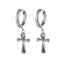 Hip-hop Cross Stainless Steel Men's Earrings with Pendant