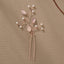 Women's Vintage Floral Alloy Zircon Hair Comb with Crystal Pearl Leaf Design