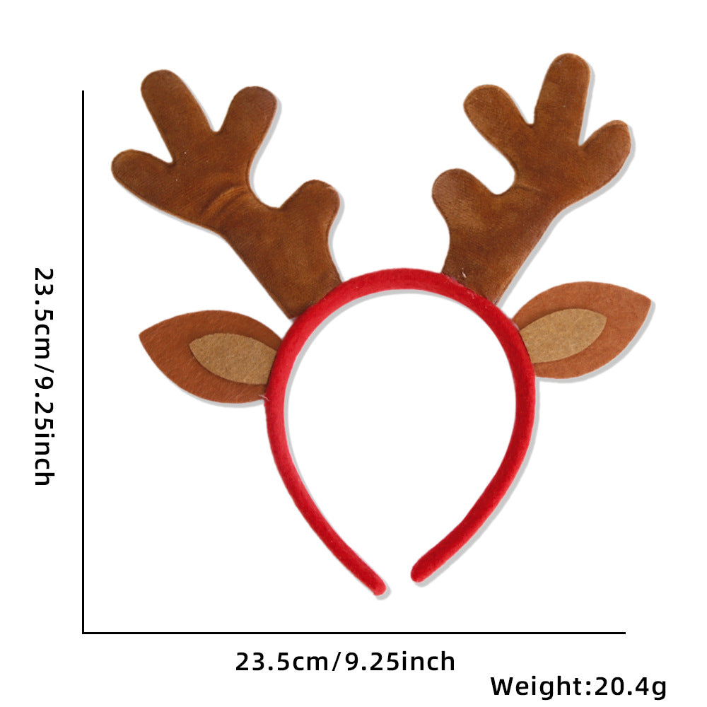 Christmas Reindeer Antler Headband Geometric Party Decorations