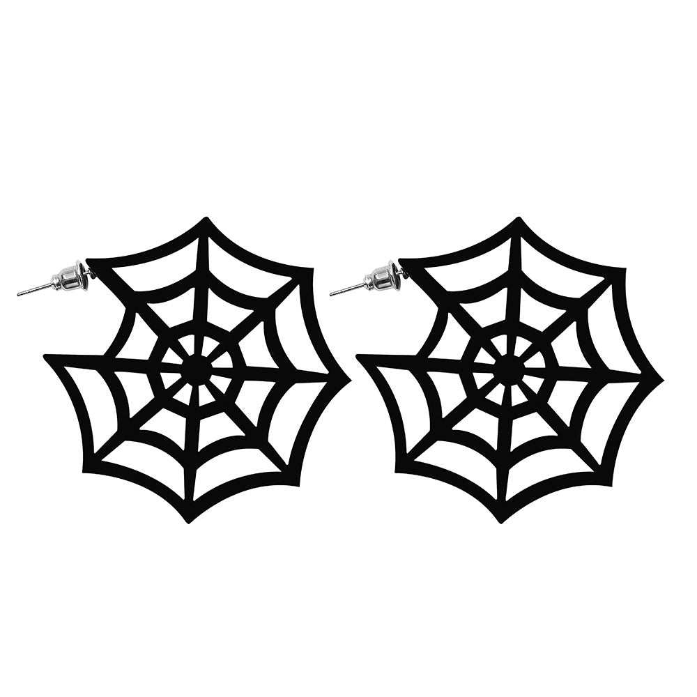 Ghost Spider Skeleton Bat Acrylic Halloween Earrings