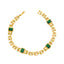 Elegant Geometric Zircon 18k Gold Plated Punk Streetwear Bracelet