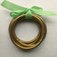 Casual Solid Color Bow Knot Gold Foil Women's Silicone Wristband Bracelet