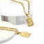 Men's 18k Gold Plated Stainless Steel Letter Pendant Necklace