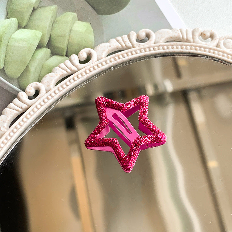 Y2K Star Alloy Hair Clip for Girls