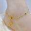 Elegant Butterfly & Star 18K Gold Plated Stainless Steel Anklet with Shell Tassel and Zirconia Accents