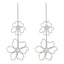 "Elegant Leaf and Flower Design Alloy Drop Earrings - Retro Fashion Statement Jewelry"
