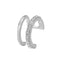 Simple Lines Double C Diamond Ear Cuff Clip