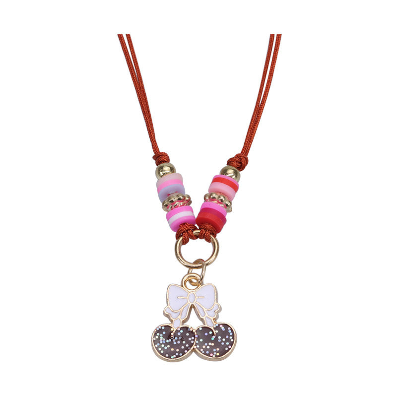 Colorful Butterfly Heart Kids' Friendship Bracelet and Necklace Set