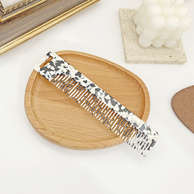 Women's Retro Geometric Acetate Hair Comb for Styling and Makeup