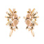 Retro Luxurious Rhinestone Wing Stud Earrings