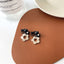 Retro Flower Bow Knot Stud Earrings with S925 Silver Needle