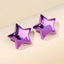 Candy Color Acrylic Round and Star Stud Earrings for Women