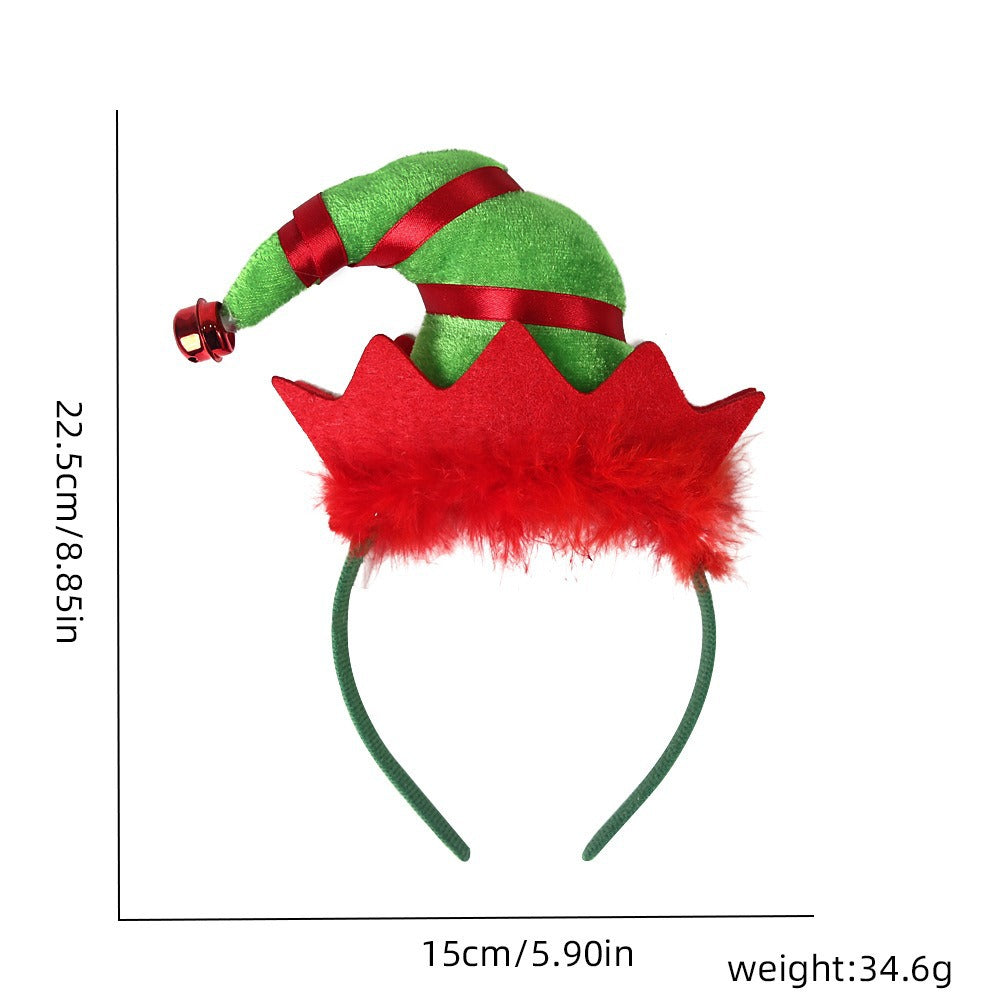 Christmas Elf Hat Cartoon Style Festival Headband for Kids