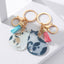 Modern Animal Metal Couple Keychain Set