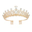 Women's Crown Tiara with Artificial Gemstones - Bridal Hair Accessory for Weddings and Parties