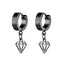 Geometric Stainless Steel Hollow Drop Earrings Ear Clips