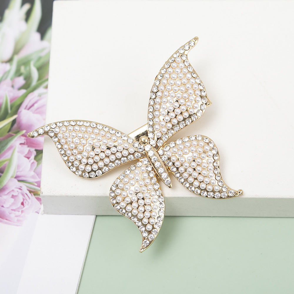 Women's Elegant Butterfly Pearl Hair Clip