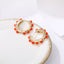 Hollow Color Round Pearl Earrings