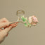 Streetwear Floral Alloy Hair Claw Clip - Korean Style Rose Design