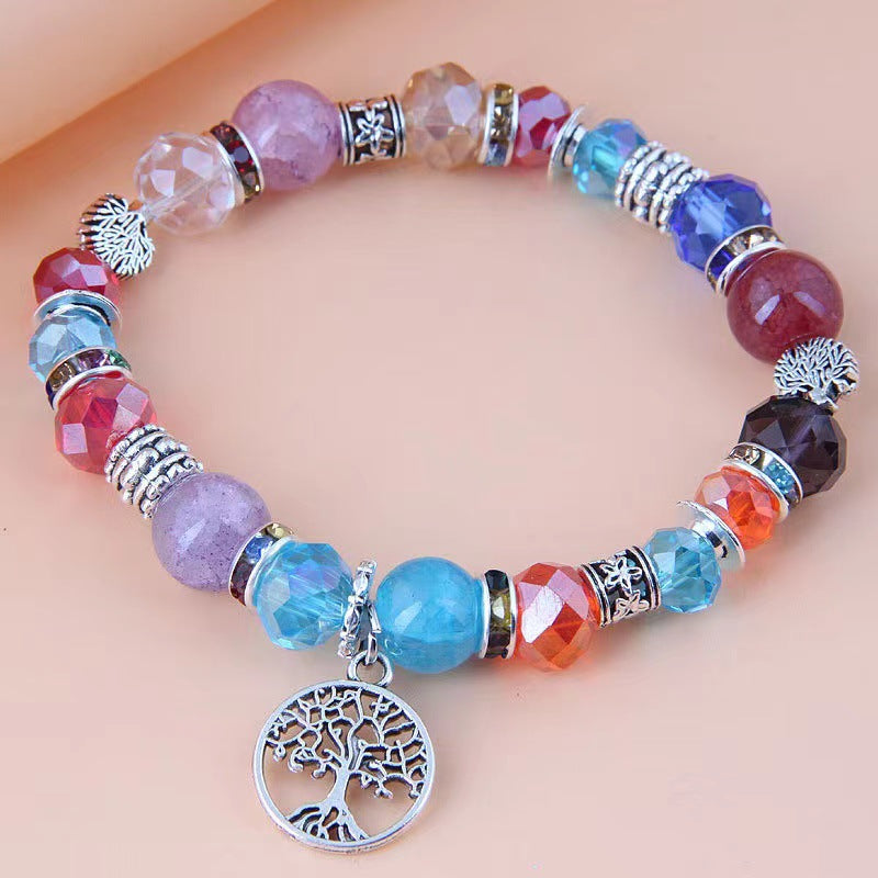 Tree of Life Crystal Pendant Bohemian Handmade Bracelet