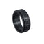 Fashion Circle Black Matte Spinner Titanium Steel Men's Ring 8mm