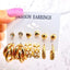 Women'S Fashion Geometric Heart Shape Alloy Earrings Plating Artificial Rhinestones Artificial Pearls Earrings