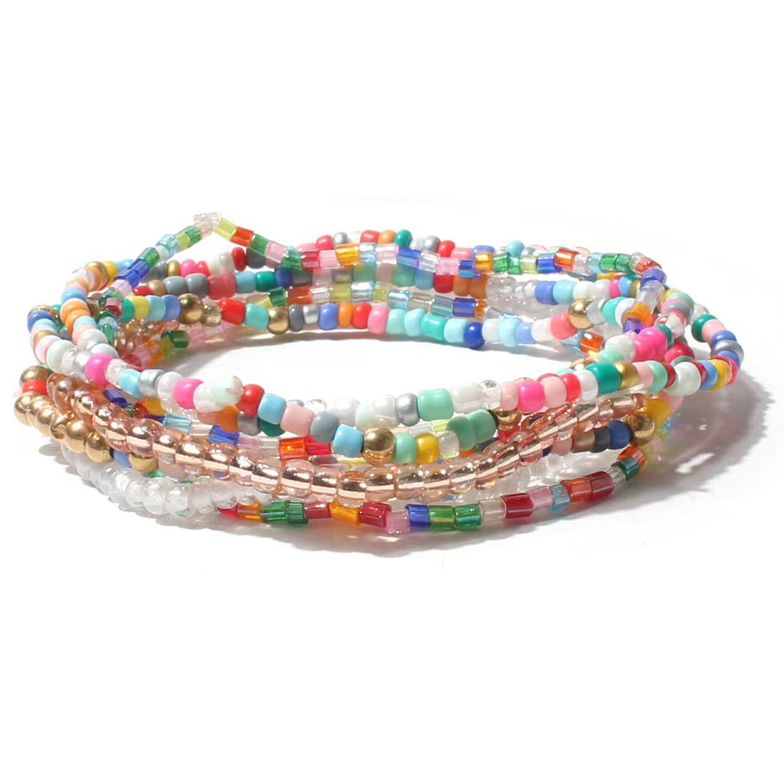 Bohemian Multi-layer Crystal Glass Beaded Bracelet for Women