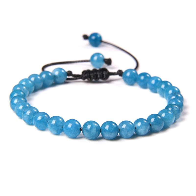 Ethnic Natural Stone Agate Beaded Adjustable Yoga Bracelet