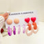 INS Style Cartoon Bear & Heart Shape Alloy Earrings Set - Valentine's Edition Statement Jewelry