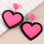 Retro Heart Shape Acrylic Candy Color Drop Earrings