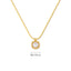 Retro Geometric Agate Pendant Necklace in 18k Gold Plated Copper Alloy