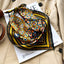 Women's Color Block Paisley Silk Scarf - Square Mulberry Silk Neckerchief