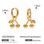 IG Style Cherry 18K Gold Plated Stainless Steel Geometric Drop Earrings