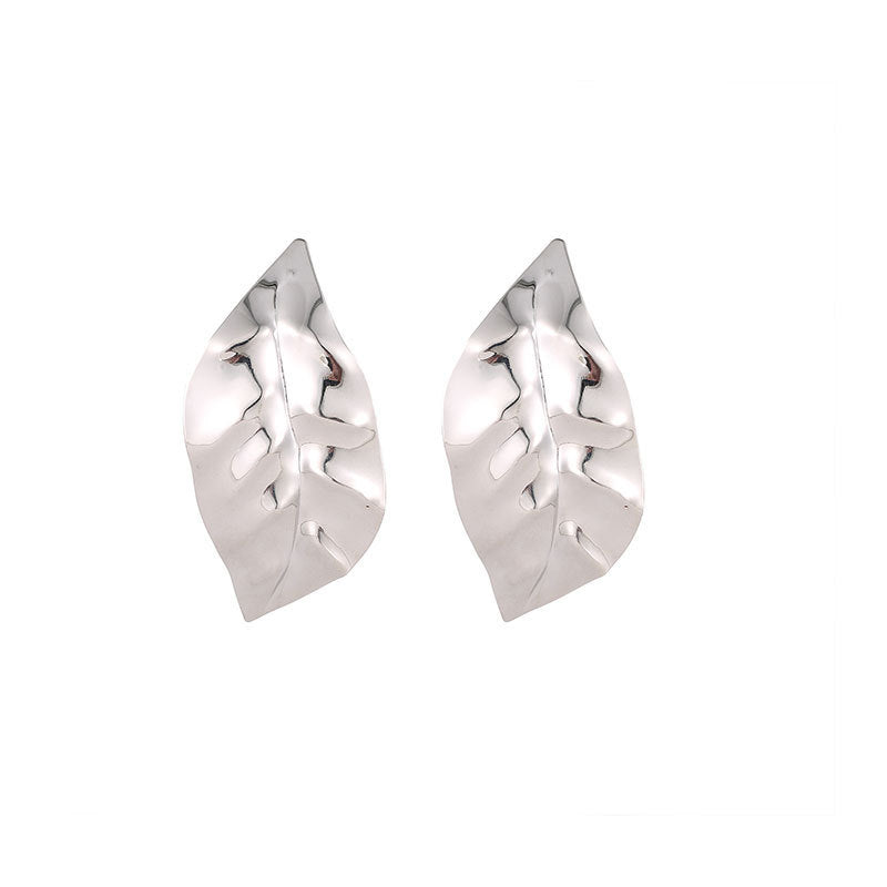 Vintage Heart & Geometric Flower Titanium Steel Earrings