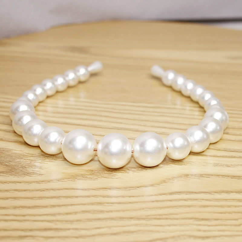 Bridal Pearl Hair Band - Korean Style Elegant Headband and Hairpin Set