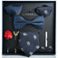 Business Stripe Polyester Men's Tie Gift Set - 8 Piece Collection for Weddings and Formal Occasions