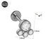 G23 Titanium Zirconia Geometric Ear Cartilage and Lip Rings with Dog Paw and Sun Design