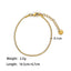 18K Gold Plated Stainless Steel Double Layer Cuban and Snake Chain Bracelet