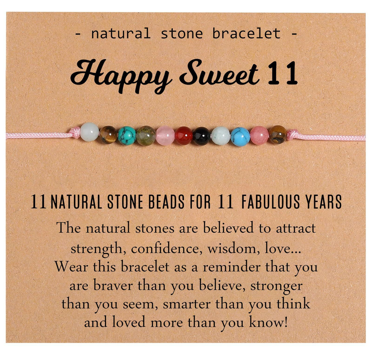 Simple Style Classic Circle Natural Stone Bracelets for Women - Candy Color Birthday Gift Bracelet