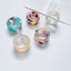 Fashion Adjustable Open Acrylic Acetate Marble Pattern Ring Set