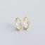 S925 Sterling Silver Round Beads Diamonds Ear Buckle