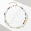 Beach Style Colorful Crystal Beaded Necklace with Freshwater Pearls