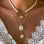 Hawaiian Bohemian Sunflower Multi-Layer Imitation Pearl Shell Women's Necklace