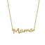 Simple Glossy Letter Mama Alloy Three-color Pendant Necklace