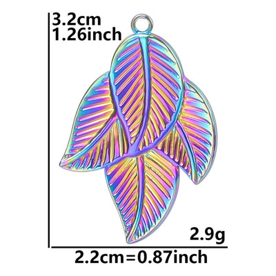 Simple Style Classic Style Leaves 304 Stainless Steel Plating Women's Pendant Necklace