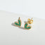 1 Pair Elegant Heart Shape Zircon 14K Gold Plated Copper Ear Studs