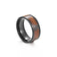 European Acacia Wood Turtle Pattern Titanium Steel Ring