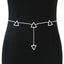 Simple Heart Shape Rhinestone Alloy Women's Chain Belt