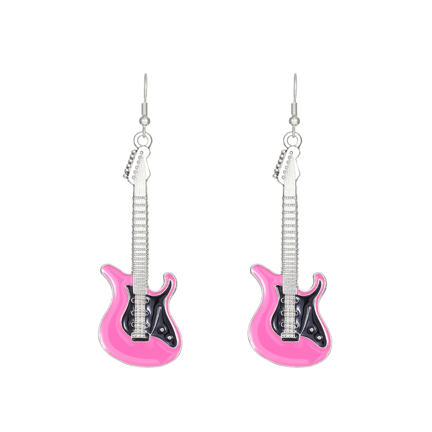 Retro Punk Electric Guitar Earrings - Chic Alloy Music Dangle Jewelry for Women